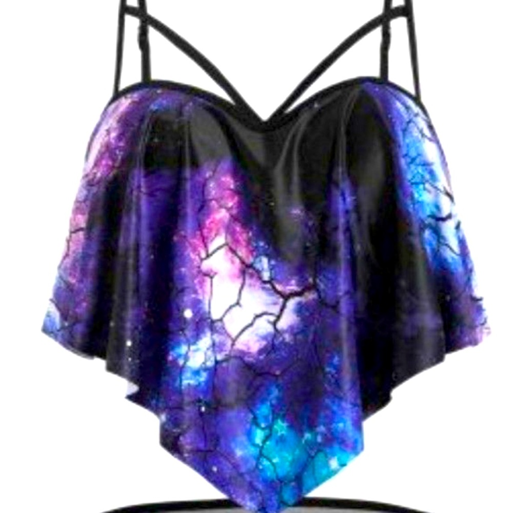 2 for $50 - Dressfo - Galaxy Print Underwired Bikini Swim Top - Size 10 BNWT